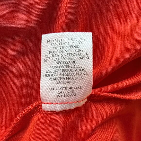 Halston Giana Asymmetrical One Shoulder Long Sleeve Jersey Dress in Orange Sz 0 - Picture 11 of 14